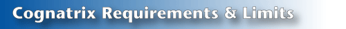 Cognatrix Requirements and Limits